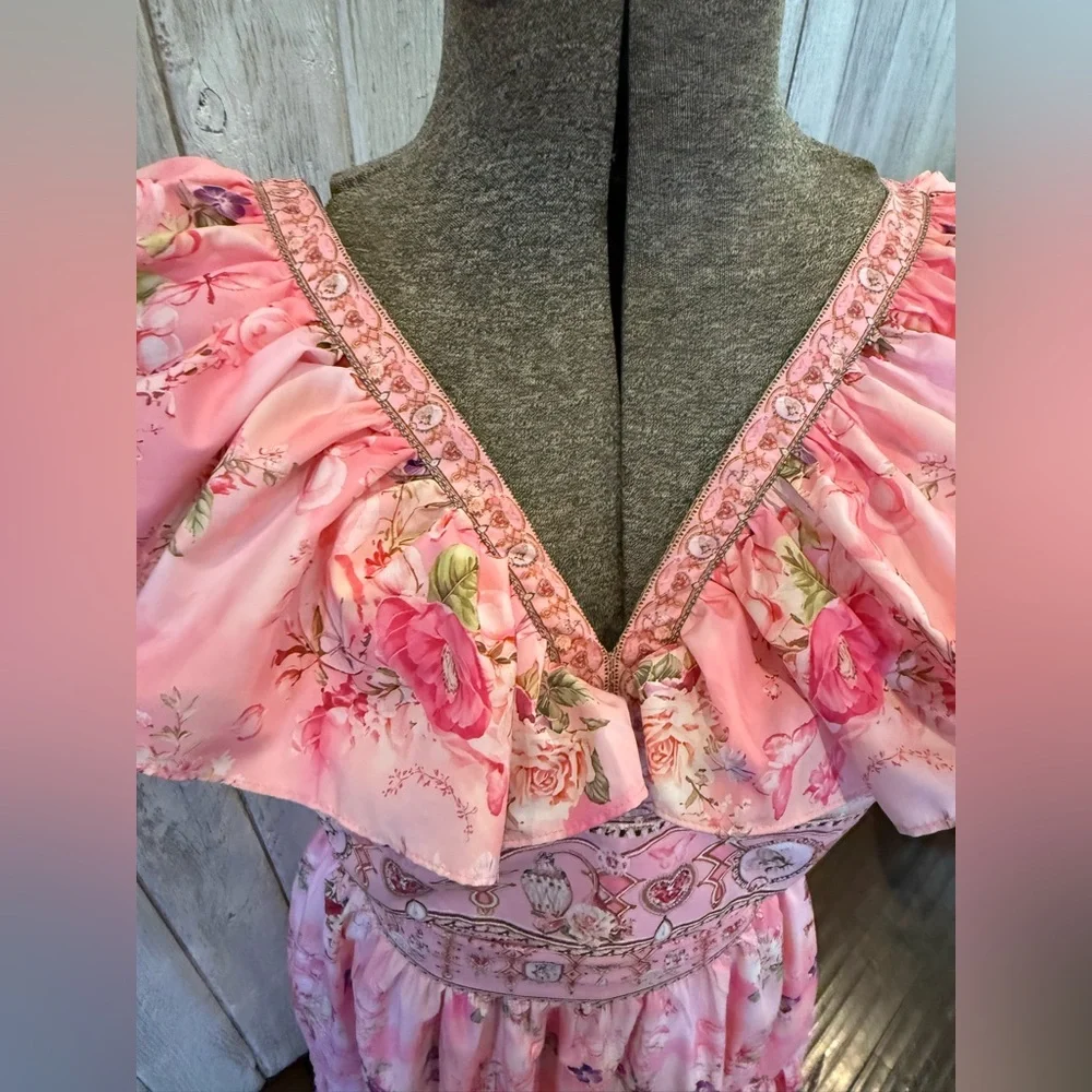 Floral Pink Women's Skirt - Picture 4 of 9